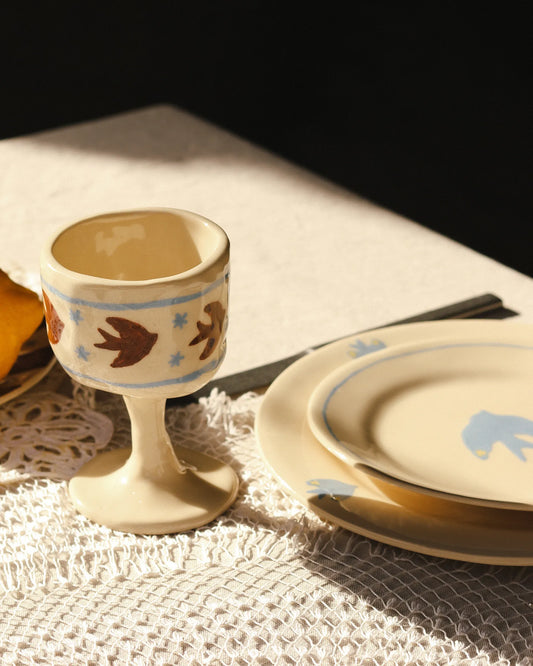 SWALLOW FLOCK GOBLET