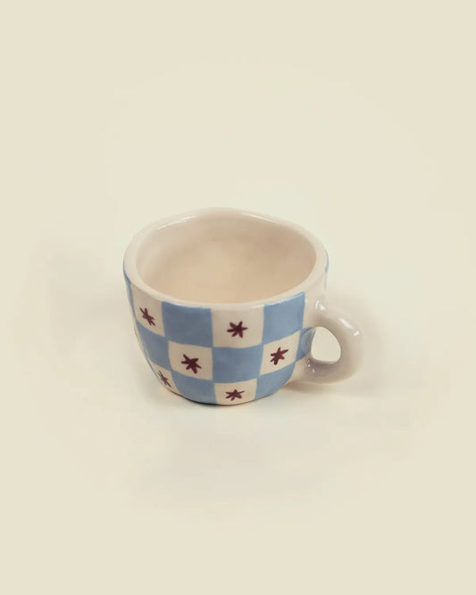 CHECKER MUG - BLUE