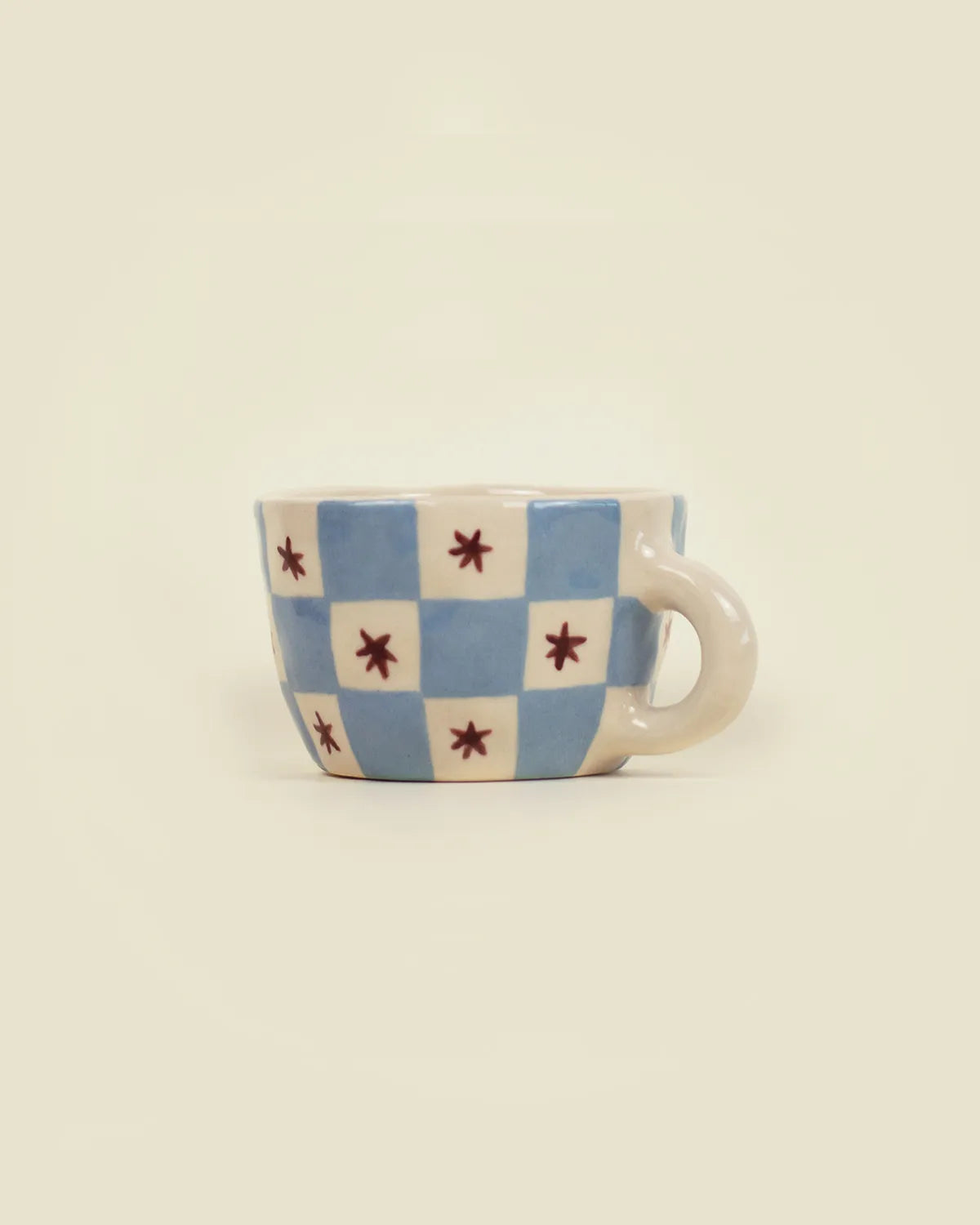 CHECKER MUG - BLUE
