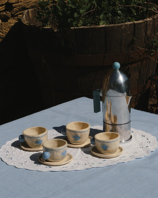 BLUE SWALLOW COFFEE SET