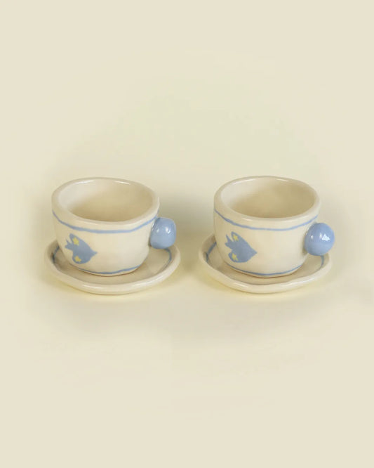 BLUE SWALLOW COFFEE SET