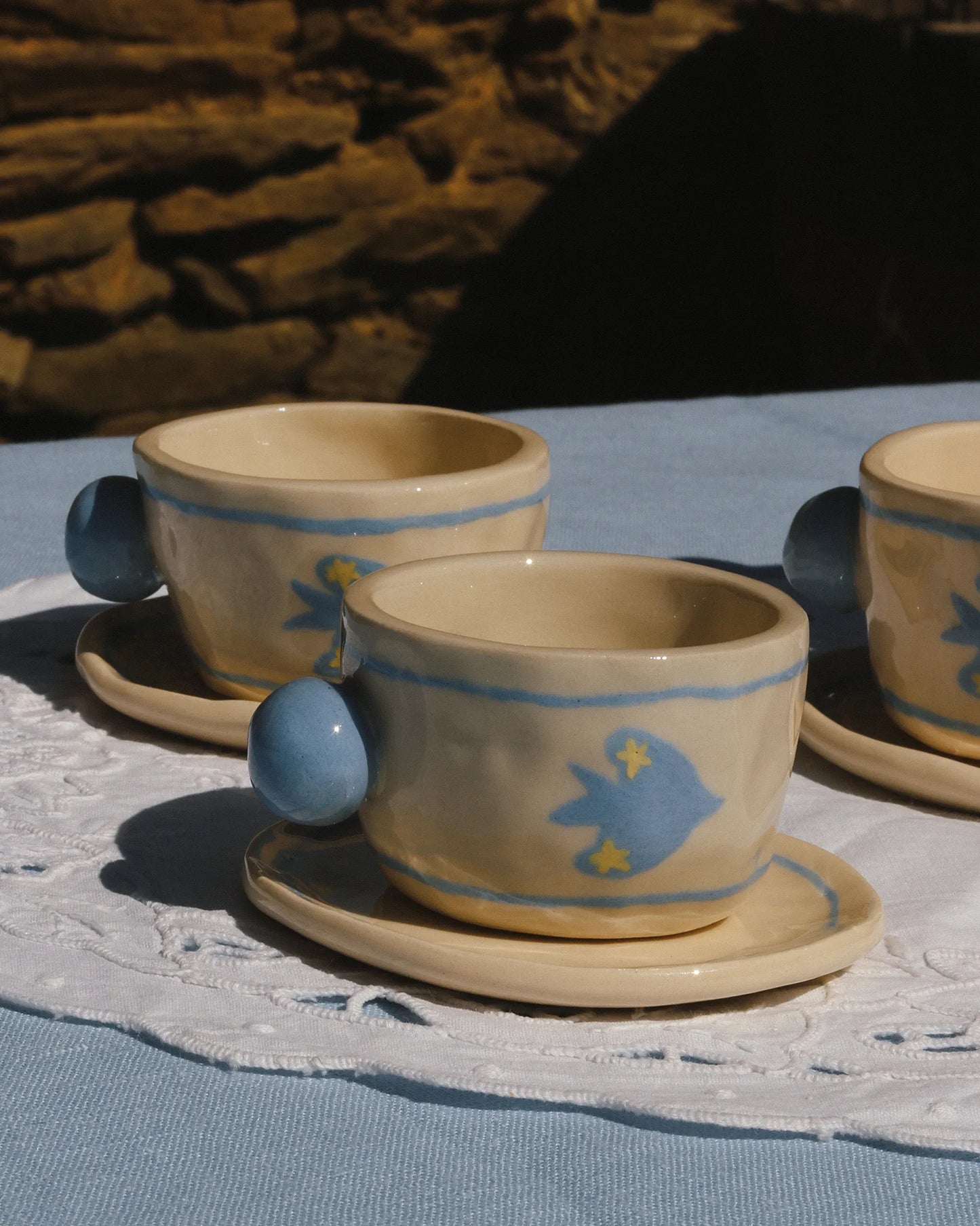 BLUE SWALLOW COFFEE SET