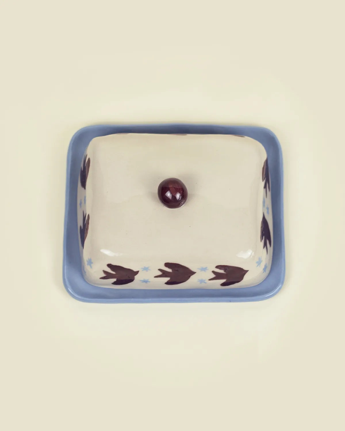 SWALLOW FLOCK BUTTER DISH