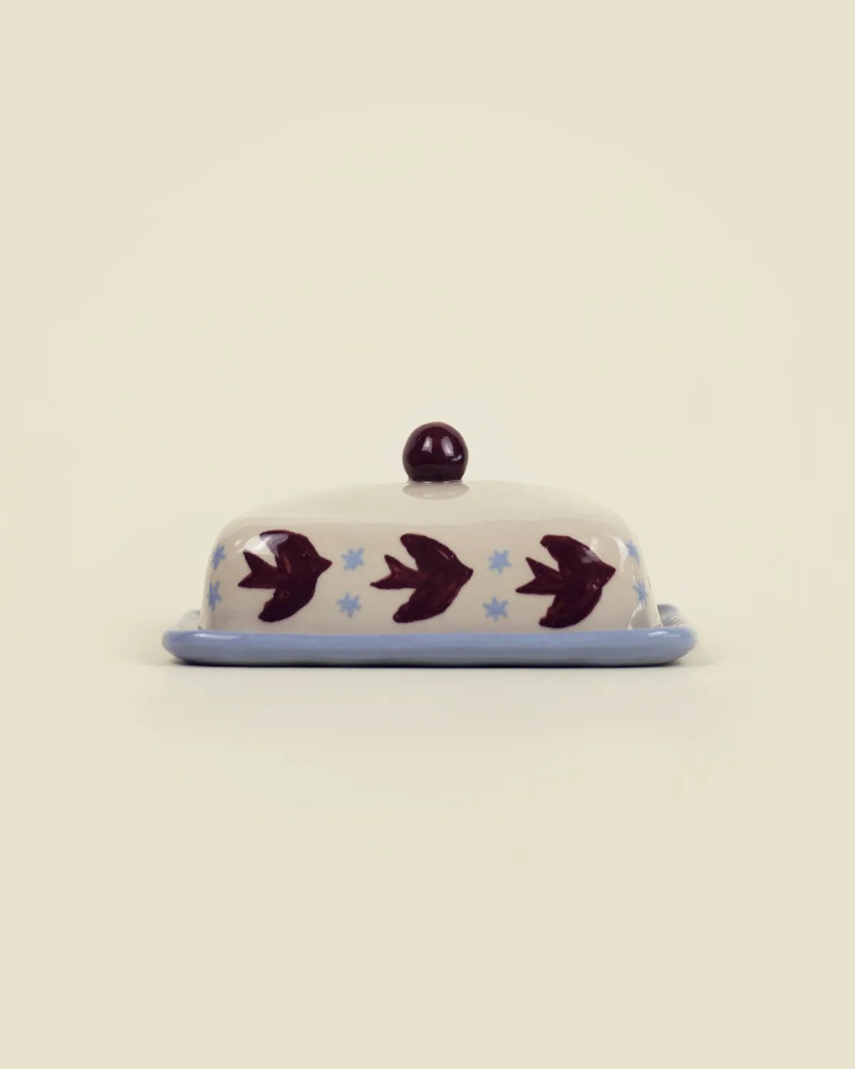 SWALLOW FLOCK BUTTER DISH
