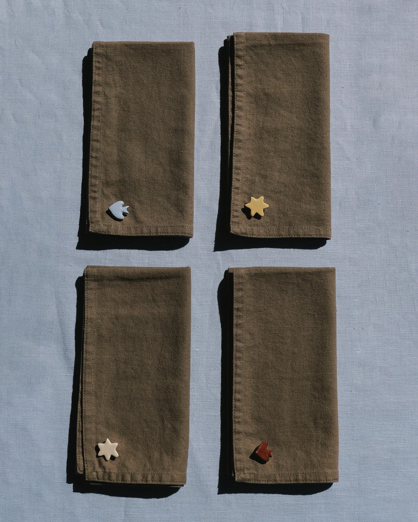 SWALLOW & STAR NAPKIN PINS SET