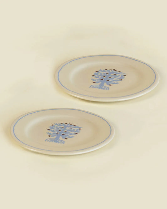 TREE DINNER PLATES - SET OF 2