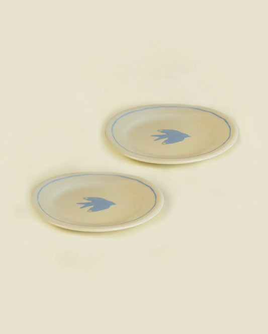 SWALLOW DESSERT PLATES - SET OF 2