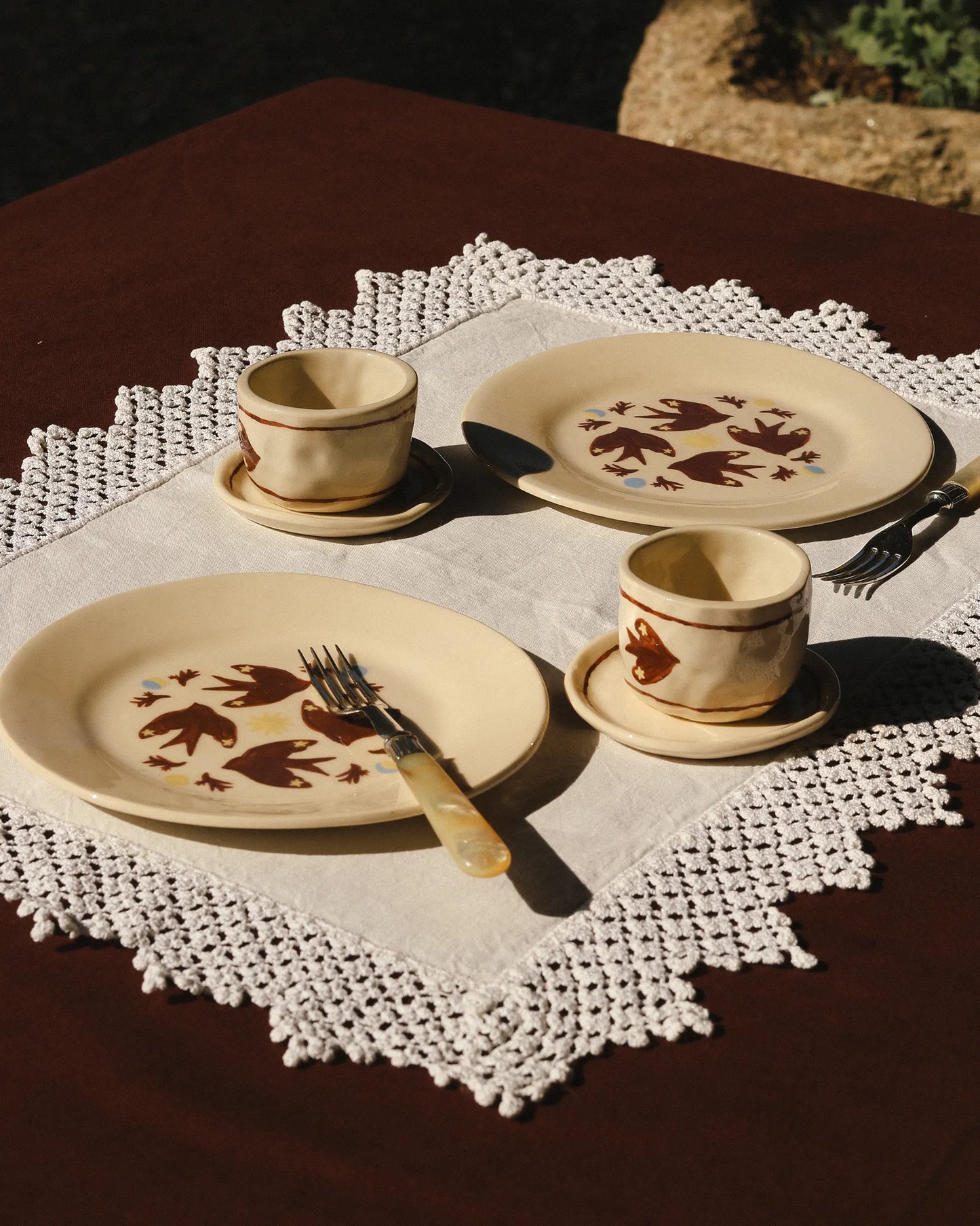 SWALLOW FLOCK DESSERT PLATE