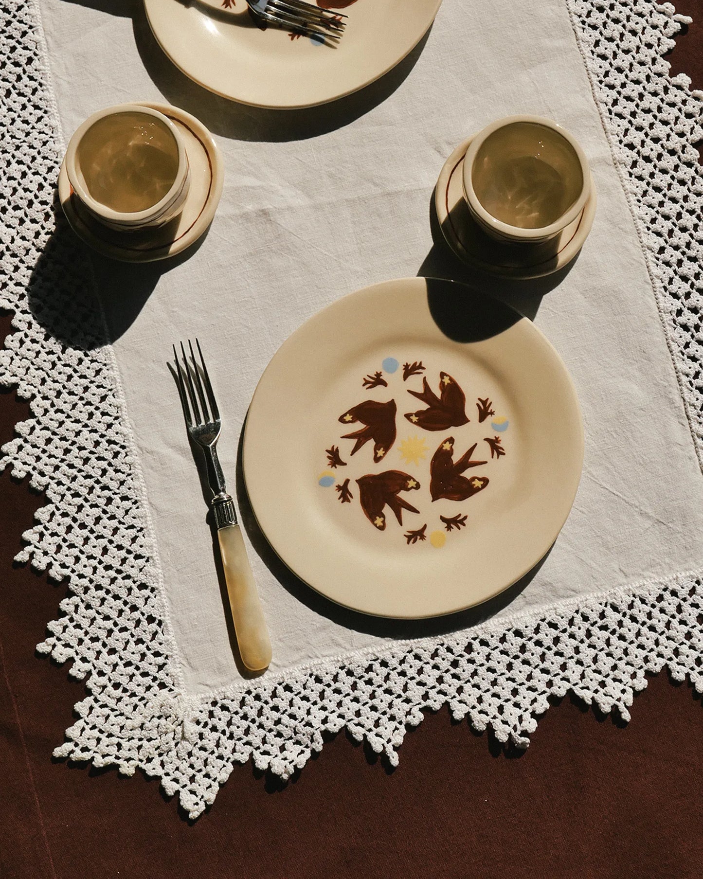 SWALLOW FLOCK DESSERT PLATE