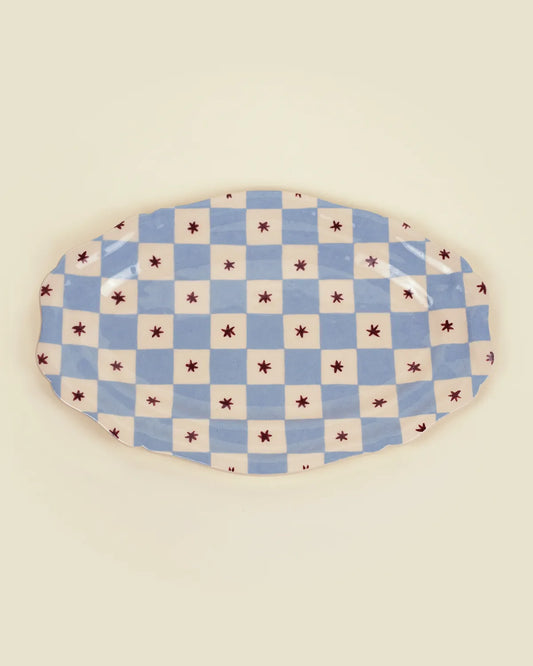 CHECKER SERVING PLATTER