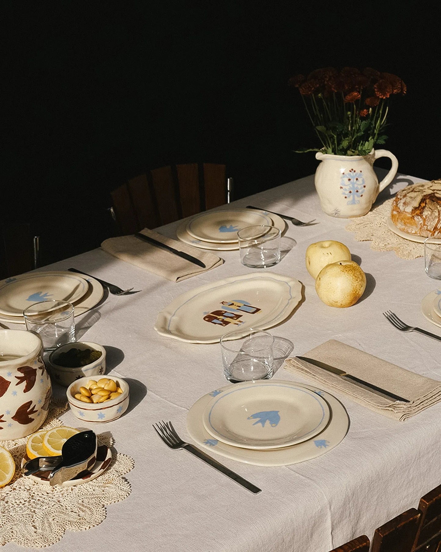 FOLK SERVING PLATTER