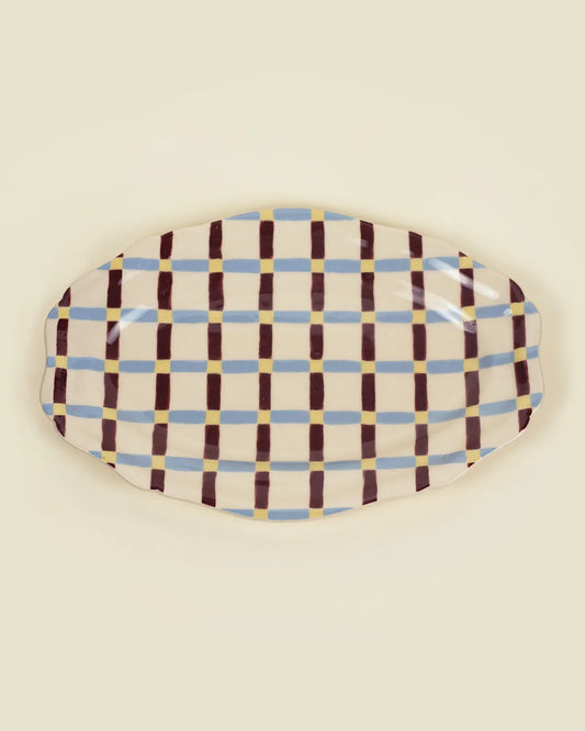 PLAID SERVING PLATTER