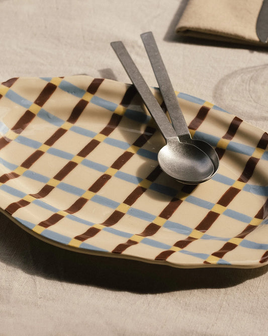 PLAID SERVING PLATTER